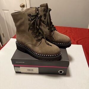 Vince Camuto Olive Lace-Up Ankle Boots